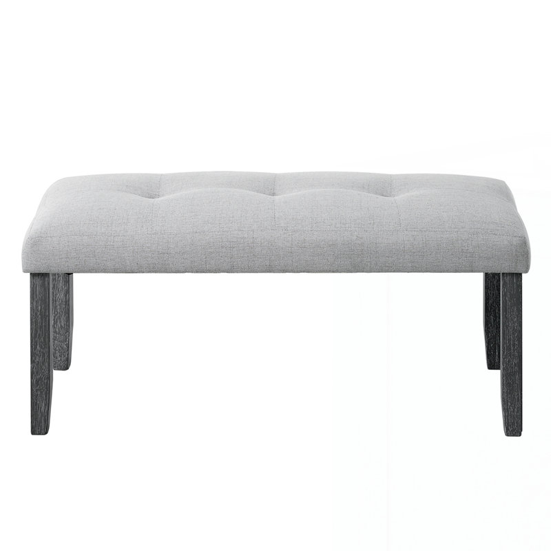 Banc rembourré et capitonné, Gris