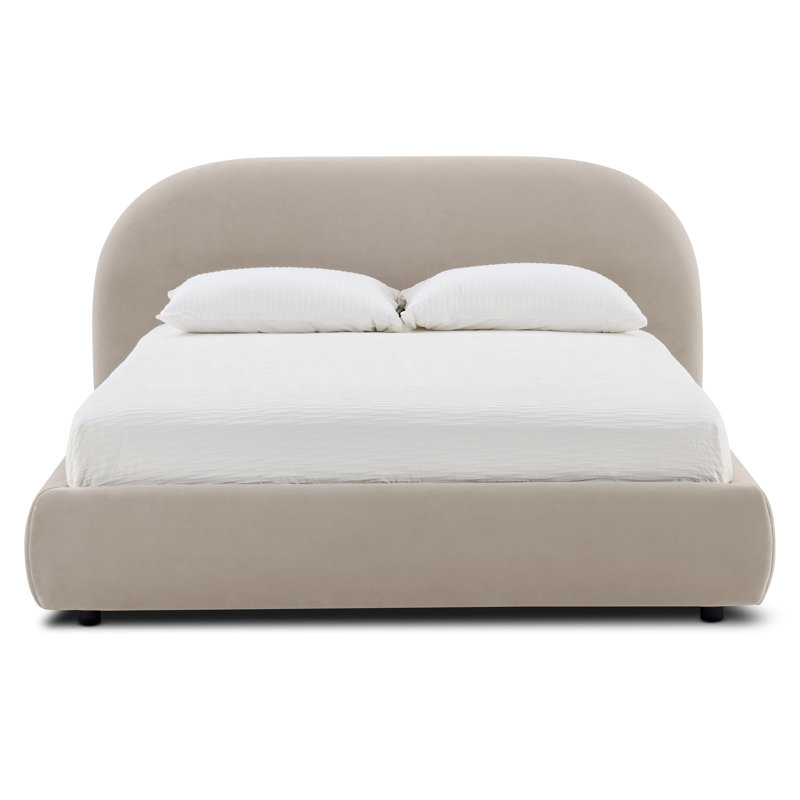 Genoa Fully Upholstered Platform Bed, King, Dune Brown