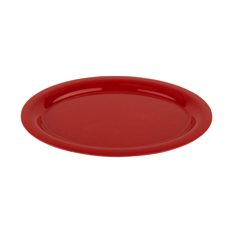 Plateaux de service ovales en mélamine GET, rouge, H 0,91 po x L 13,5 po x l 10,25 po