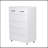 Six Drawer Side Table-White