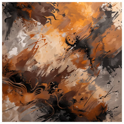 Brown Orange Abstract Art Quilted Bedspread All Sizes
