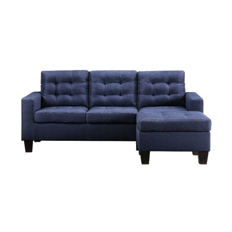 Evant Upholstered " Sofa, Dark Blue Linen