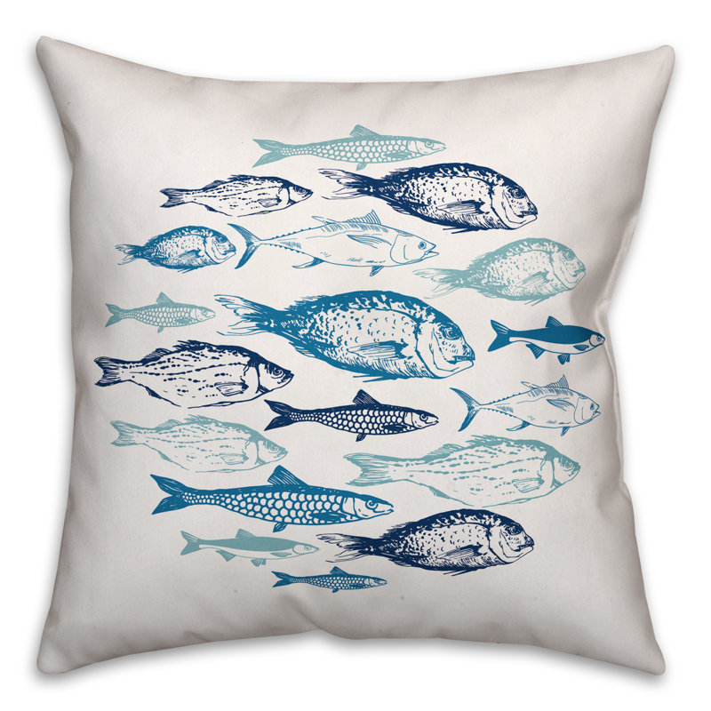 Coussin 18 "School of Fish