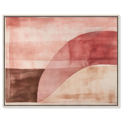 «Faded Crimson Canvas Modern Boho Abstract» par