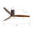 52 Inch Flush Mount Ceiling Fan with LED Light & Remote Control, Solid Wood Low Profile Fan