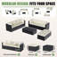 Canapé d'angle modulaire en résine tressée de 10 pièces avec pouf et coussins de 12 cm-2011765720