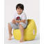 Fauteuil à billes jaune de qualité supérieure, 23,6 po x 23,6 po x 9,8 po | 100% polyester, imperméable, 100% mousse de styromousse originale | Supporte jusqu'à 440 lb, système de fermeture à glissière cachée | Siège moderne et amusant pour le divertissement en plein air-1188805447