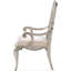 Fauteuil rembourré en cuir ivoire