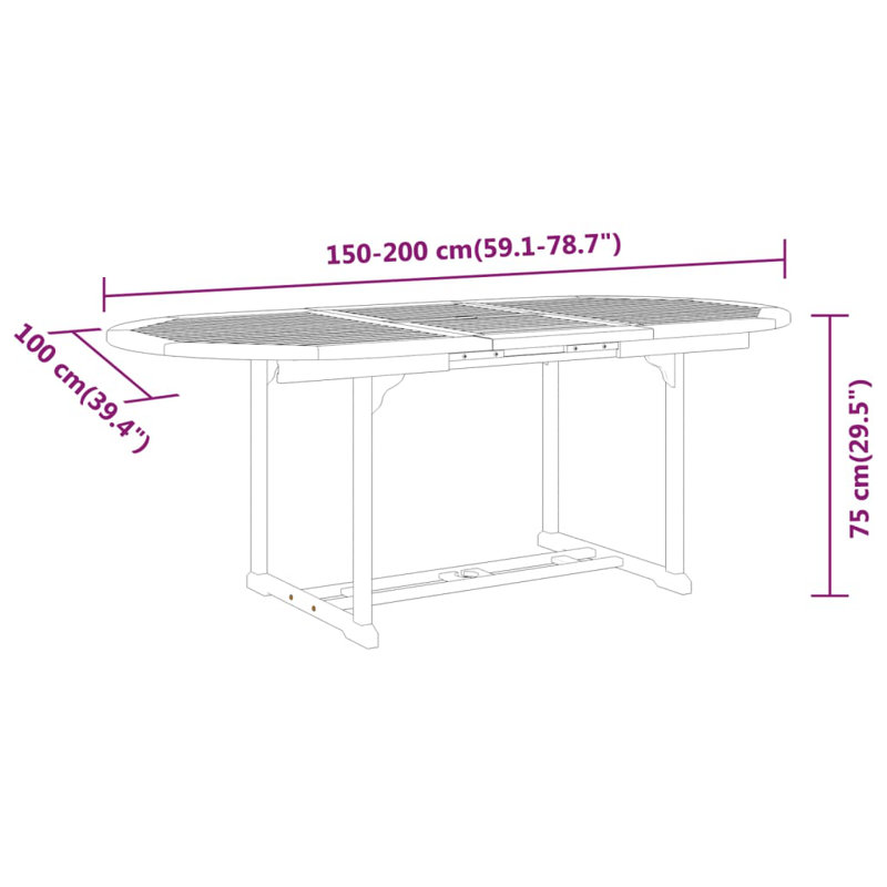 Patio Dining Set Solid Wood Eucalyptus, 4