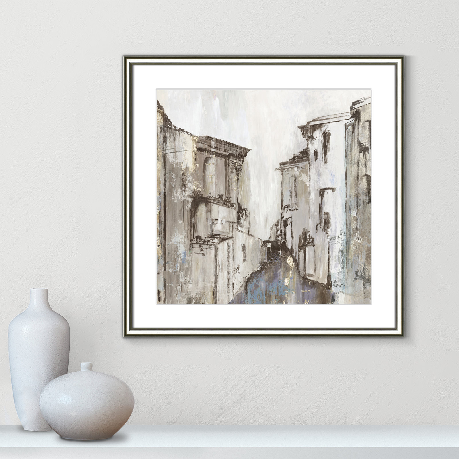 Gothika by Allison Pearce - Picture Frame Painting, 24.75" H x 24.75" W, Silver