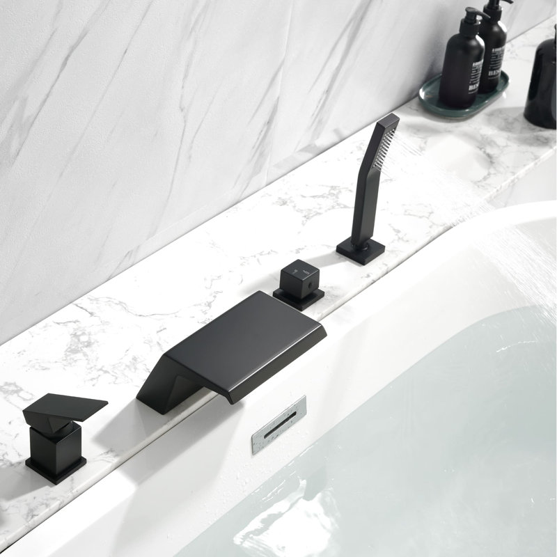 Robinet de baignoire romaine monocommande à fixation sur le comptoir