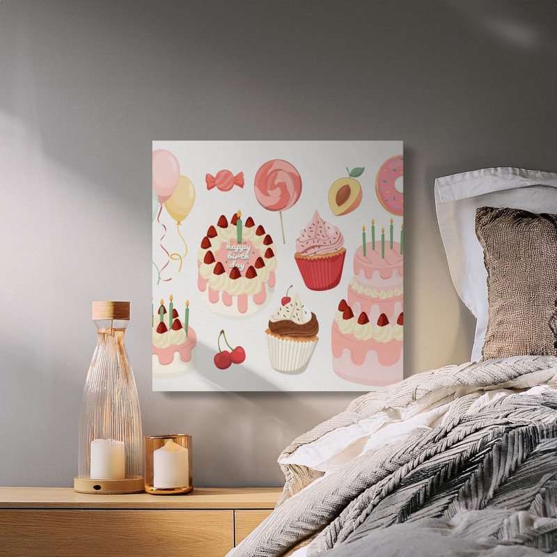 Rountree 1 Piece Wrapped Canvas Wall Art Set, 6x6