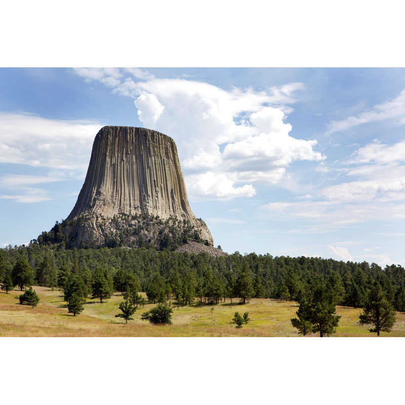Monument national de la tour du diable - photographie sur toile tendue, H 20 po x l 30 po