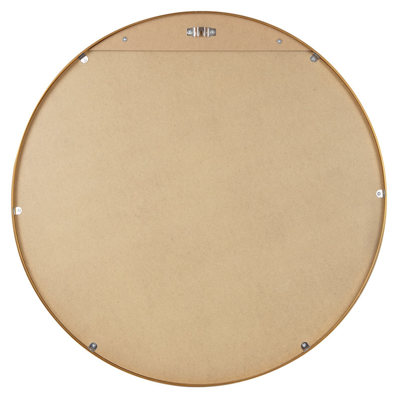 Sussy Metal Round Mirror, Gold, 36" x 36"
