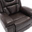 Fauteuil inclinable manuel de cinéma maison avec bande lumineuse à DEL pour le salon, la chambre à coucher, brun