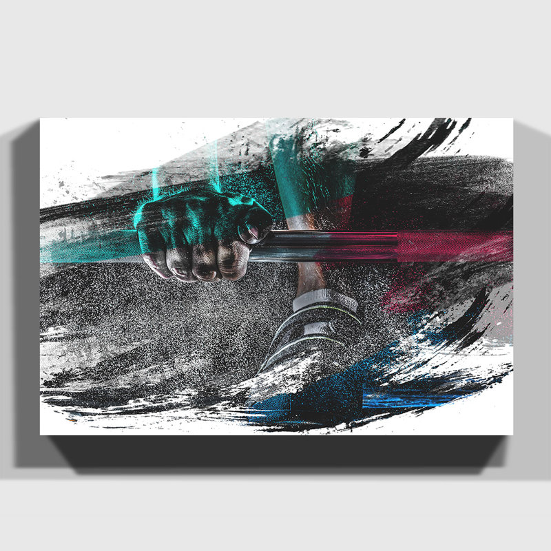 Bodybuilding Fitness Weights - Wrapped Canvas, 70cm H x 100cm W