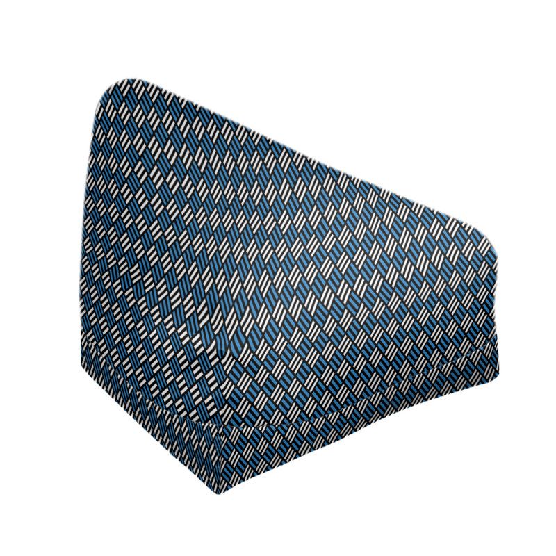 Petite chaise à sacs à billes & Leffel, H 86 po x l 27 po x P 43 po, Rembourrage poly, Noir / Bleu