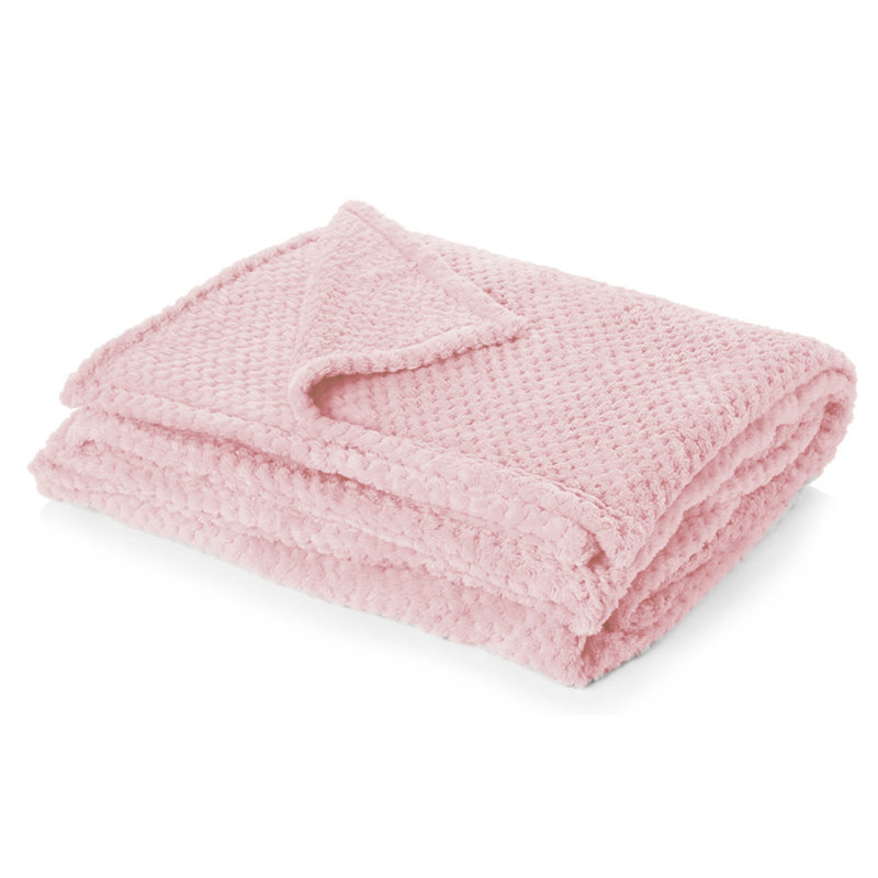 Kimran Blanket, W125 x L150cm, Blush Pink