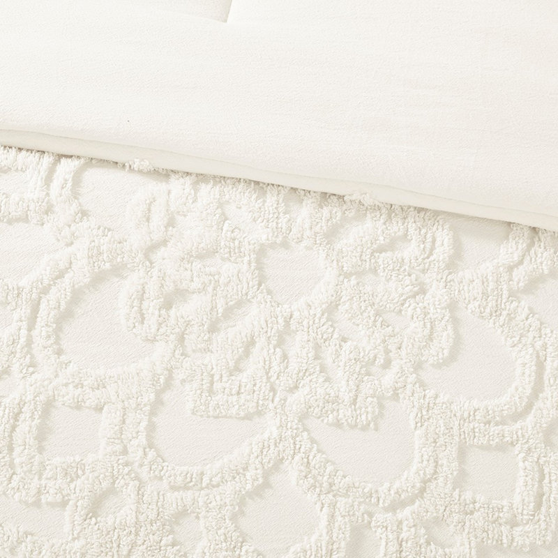 Édredon très grand / très grand avec médaillon en chenille de coton pour décoration saisonnière