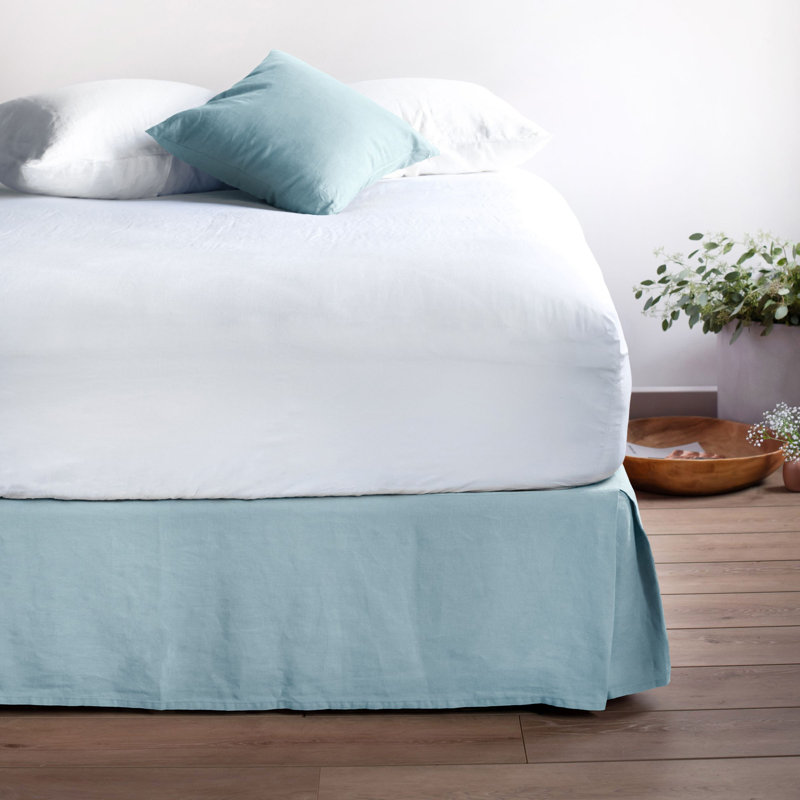 100% French Linen Bedskirt, Queen, Wave