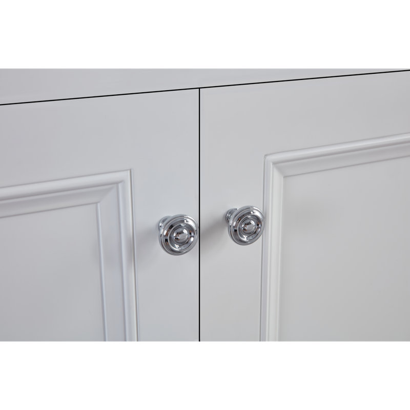 72" Solid Wood Sink Vanity  With 1' Artificial Stone Top, White