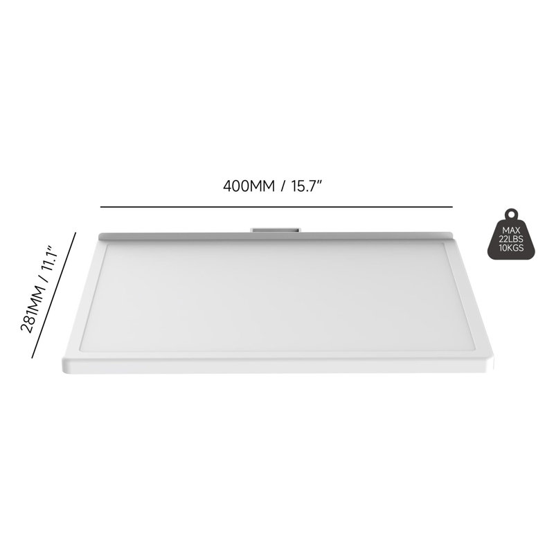 FITUEYES Design Storage Shelf Dedicated For Zen/Cantor Series Floor TV Stand, 15.7" X 11.1", Up To 10Kg Load Capacity, White