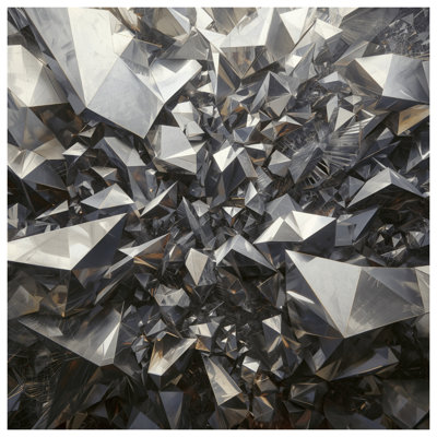 Metallic Geometric Crystals Comforter