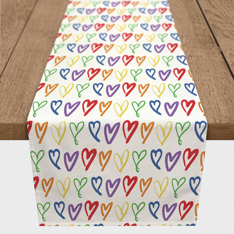 Agnius Valentine's Day Table Runner, 90" L x 16" W