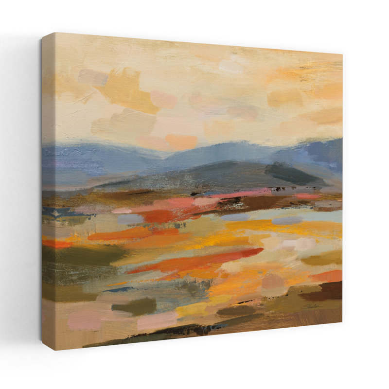 «Distant Mountain Ii», art abstrait contemporain, H 24 po x l 24 po