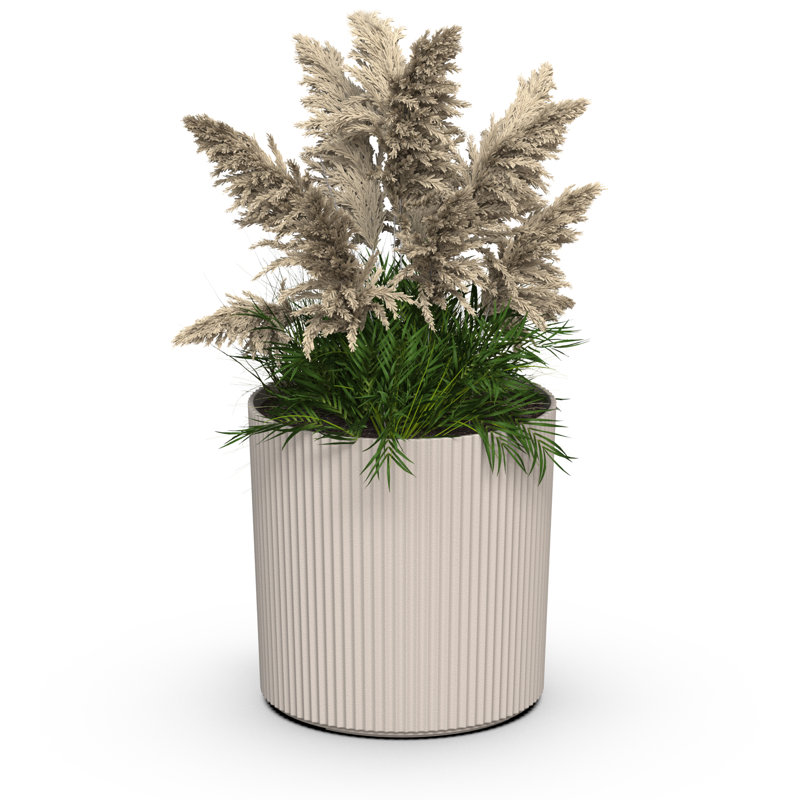 Pot à fleurs rond 14 po Byron, H 14 po x l 14 po x P 14 po, Crème