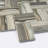 Ecoglassify 11.11 in. x 12.52 in. Herringbone Matte Glass Mosaic Tile-49137545