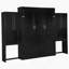 Grand lit escamotable avec bureau, coiffeuse et armoires, espresso-1716228497