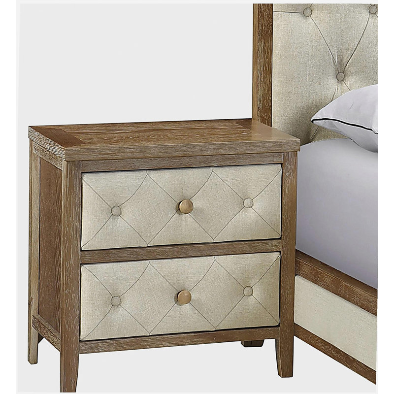 Magnifique table de chevet à finition noyer avec 1 tiroir conçu pour façades de meubles de chambre à coucher modernes, Noyer