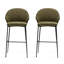 Chaise d'appoint à dossier noir et vert uni (ensemble de 2)-1239055957-1239055956