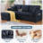 81.5" Wide Convertible Sectional Sofa Bed With Reversible Storage Chaise & Charging Port & Side Pocket