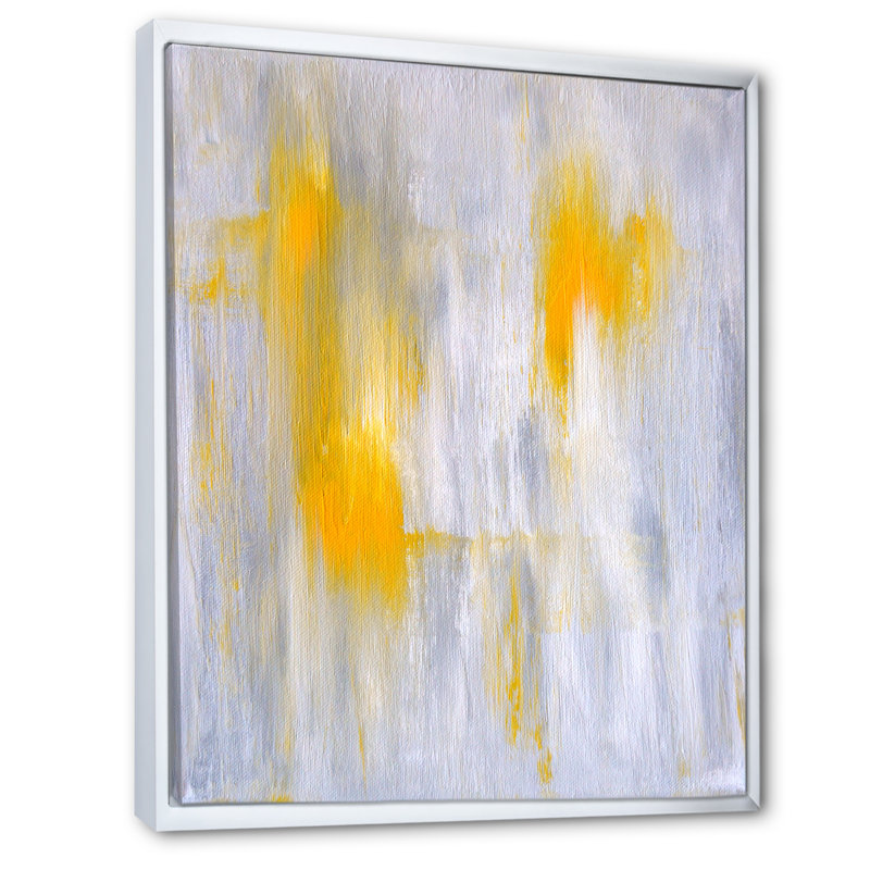 Fusion de l'abstrait - Peinture, H 20 po x l 12 po, Cadre flottant blanc