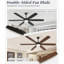 Ventilateurs de plafond avec lumières, ventilateur de plafond à profil bas 52 po ...