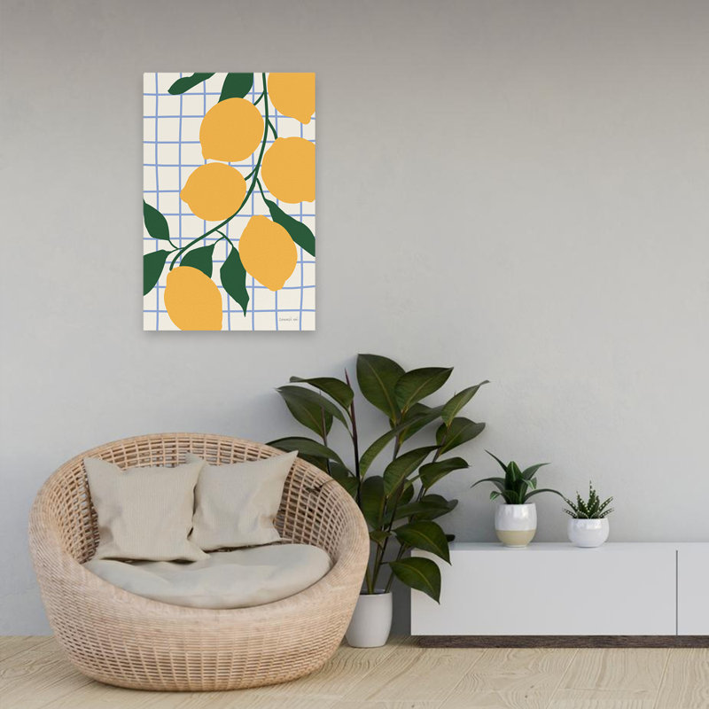 Cuisine, citrons, art abstrait, art moderne, H 24 po x l 16 po