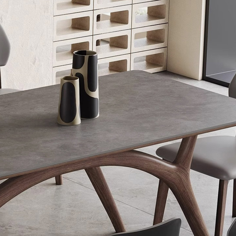 Modern simple home rectangular dining table sets, 29.5"H x 59"L x 31.5"W