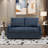 57.48" Big Size Sofa Bed Navy Line Fabric Futon Couch With Adjustable Backrest-23600691