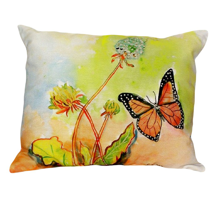 Butterfly Outdoor Reversible Throw Pillow