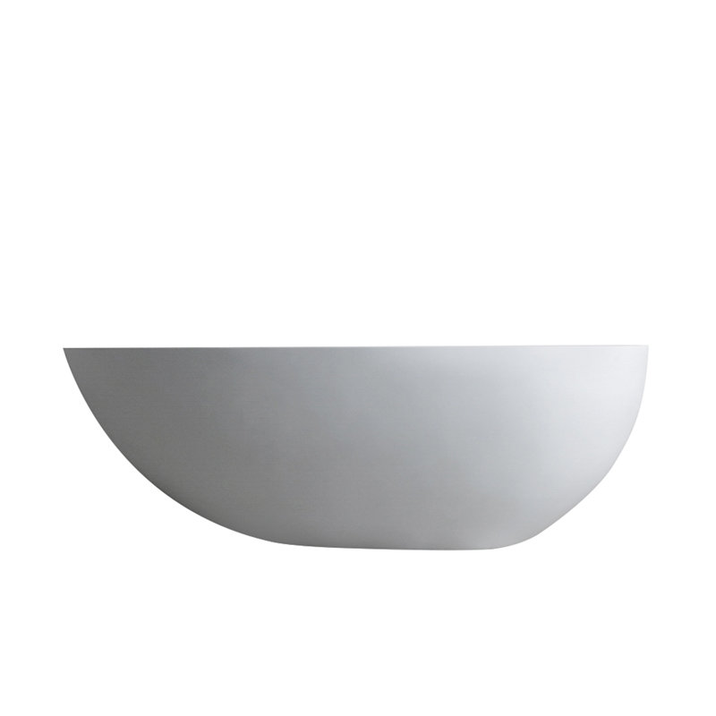 59 Inch Small Size Artificial Stone Solid Surface Freestanding Bathroom Bathtub