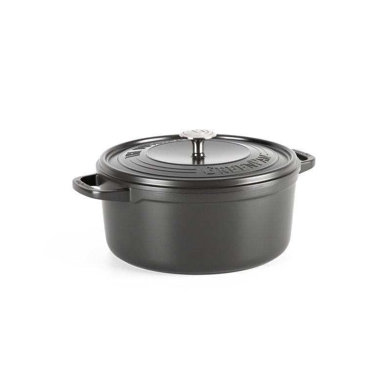 Greenpan Featherweights Dutch Oven 22cm 3 Litre - Black, 5L, Black, 14.5cm H x 34.5cm W x 26cm D