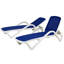 Chaise longue inclinable 77,5 po Cardali - ensemble de 2