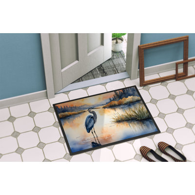 Blue Heron in the Golden Hour Doormat