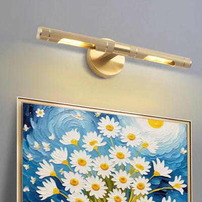 18.9" Dimmable 2 - Light Wall Mounted Sconce 360°Rotatable Picture Light(Bulbs Included)