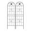 Paquet de 4 treillis de jardin en métal 71 po x 19,7 po antirouille pour plantes grimpantes-1061275963