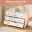 White 7-Drawer Metal Tall Dresser — Deep Storage, Anti-Tip Kit & Adjustable Feet