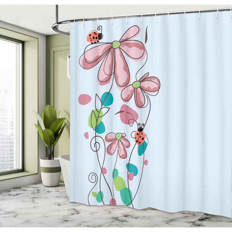 Ensemble de rideau de douche Kids, 69"H x 75"W, Rose séchée