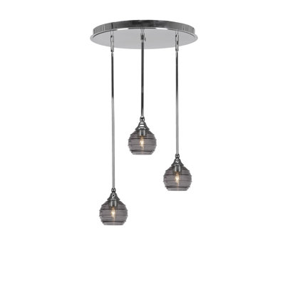 Luminaire suspendu grappe suspendu 3 lumières Empire